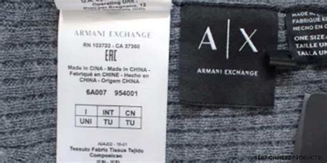 armani fatto anche in cina